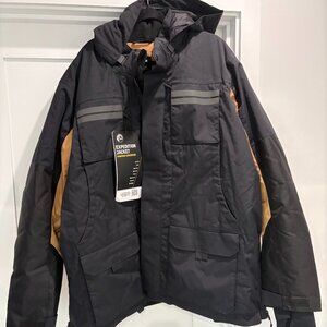 NWT Ski-Doo BRP Men Manteau Expedition Ski Jacket Black Khaki Size 3XL